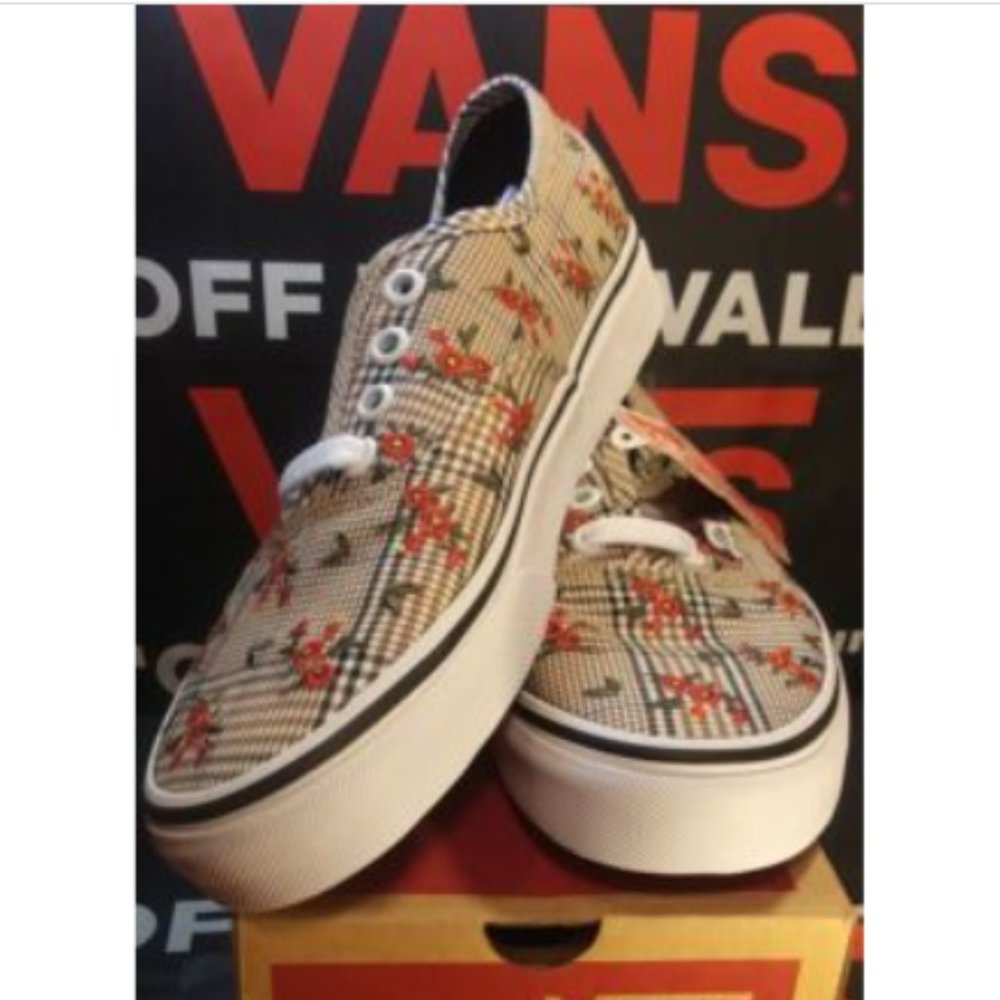 Vans Authentic Glen Plaid Floral Size---Men's 4/Women's 5.5 VN0A348A2NV